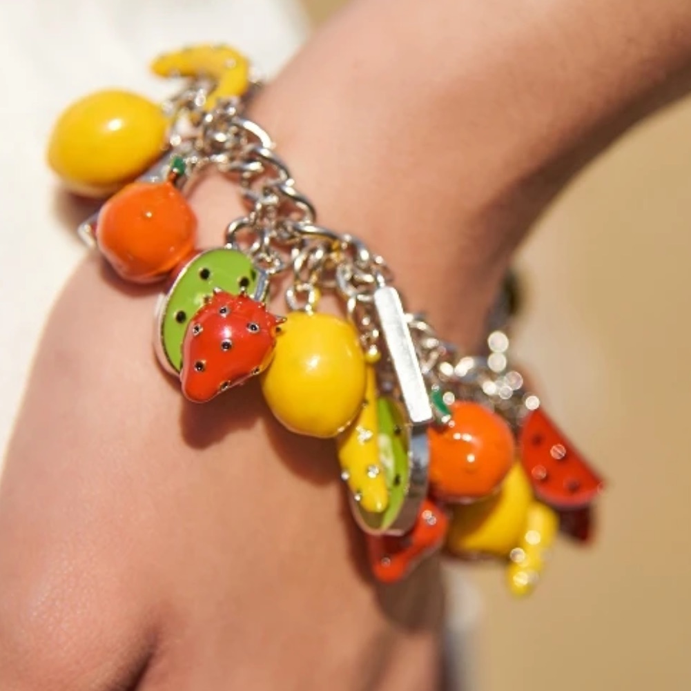 New Sassy Jones Enamel Fruit Bracelet 52$